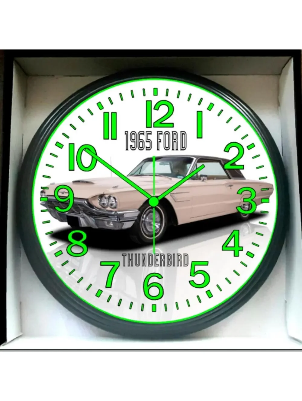 1965 Ford Thunderbird Glow In The Dark Wall Clock New!